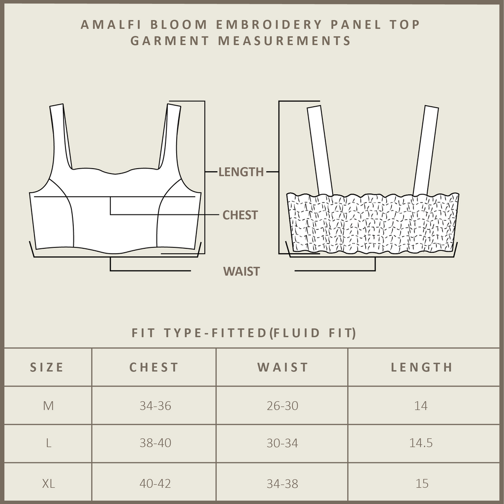 Amalfi Bloom Embroidery Panel Top