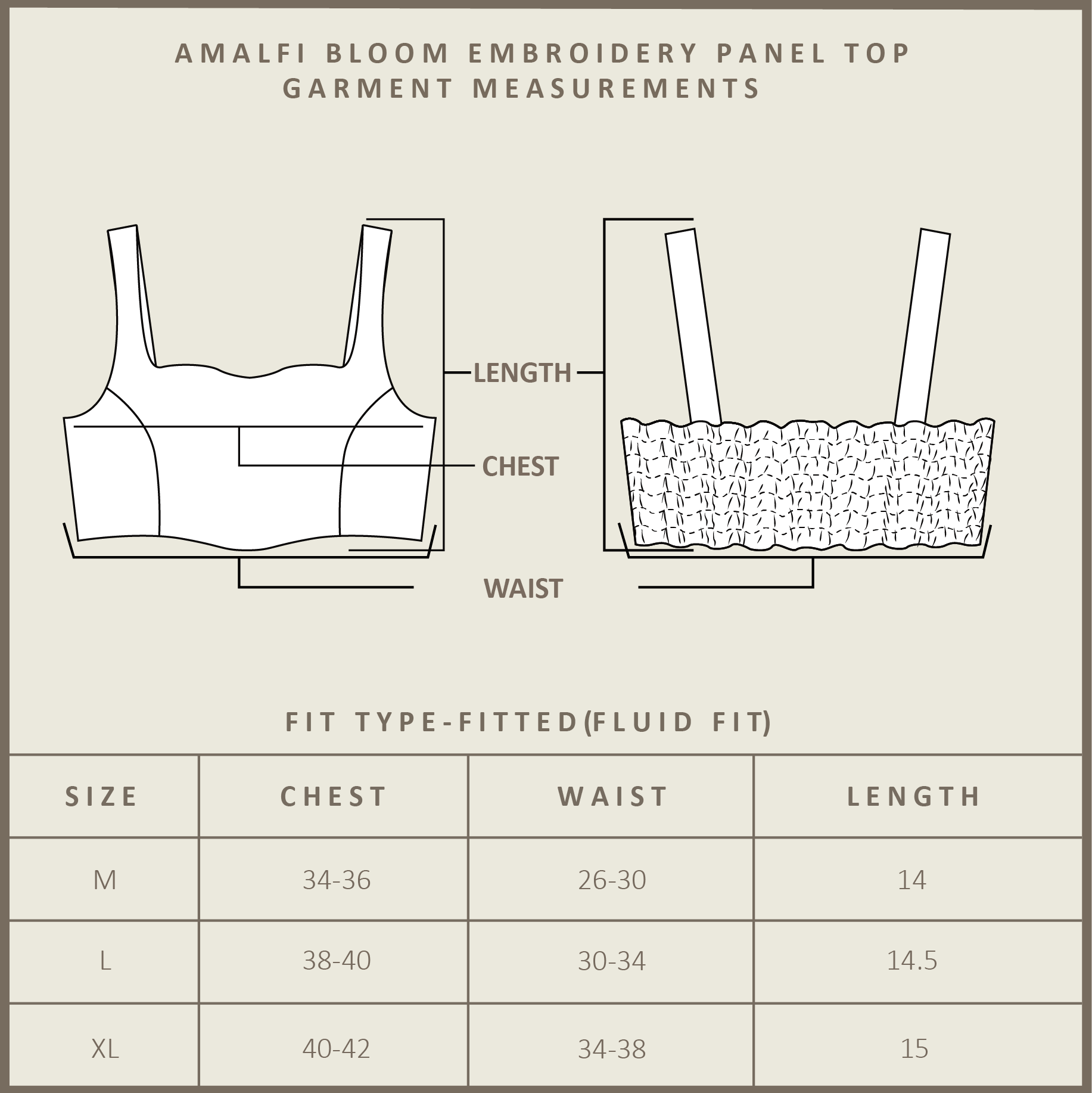Amalfi Bloom Embroidery Panel Top
