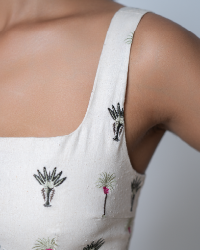 Coastaline Embroidered Top