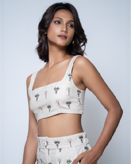 Coastaline Embroidered Top