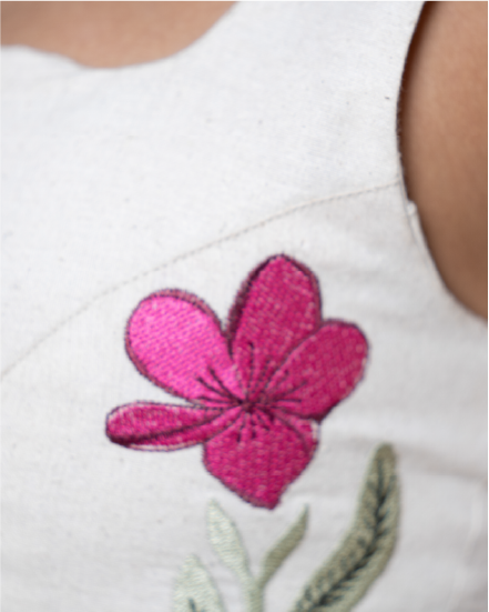 Amalfi Bloom Embroidery Panel Top