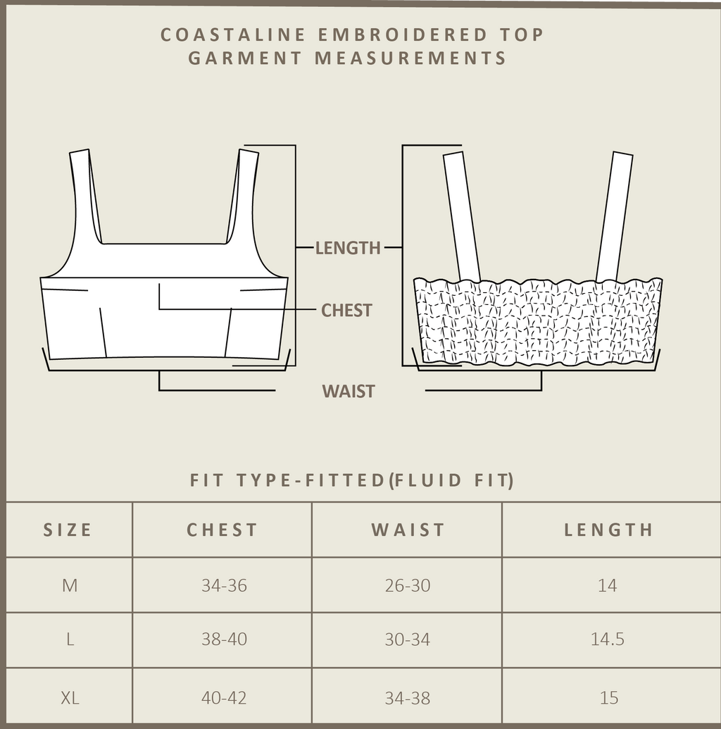 Coastaline Embroidered Top