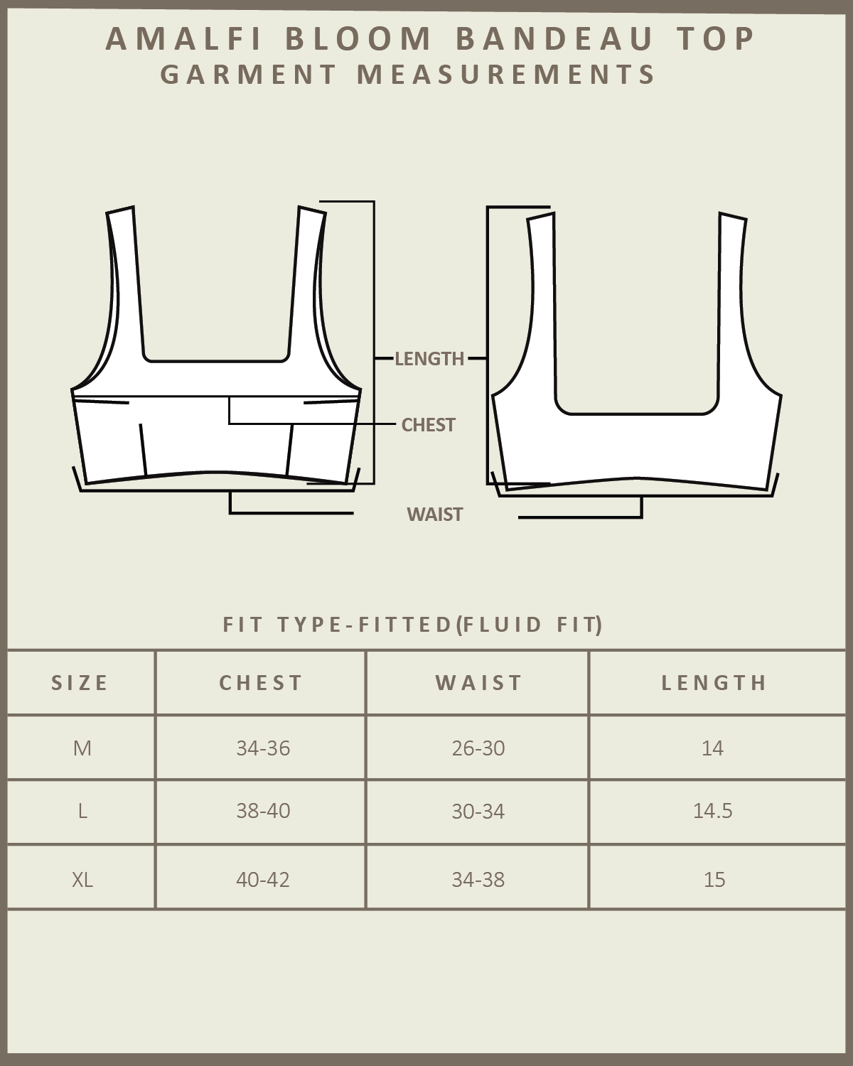 Amalfi Bloom Bandeau Top